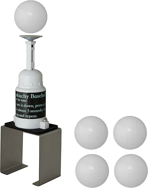Baseball Training Popper, Baseball Practice Equipment, Hitting Tee for Perfect Swings, Batting Machine for Practicing Hitting Without a Pitcher(Not for Real Baseballs 5 Plastic Balls Included)