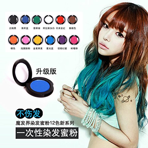 Buy 1pc Korea color dye hair cream dye powder temporary hair