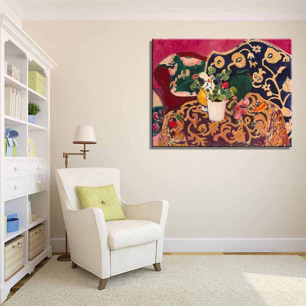マティス油画抽象絵画 　壁掛け Amazon.co.jp: アンリマティス絵画インテリア抽象風景壁アート