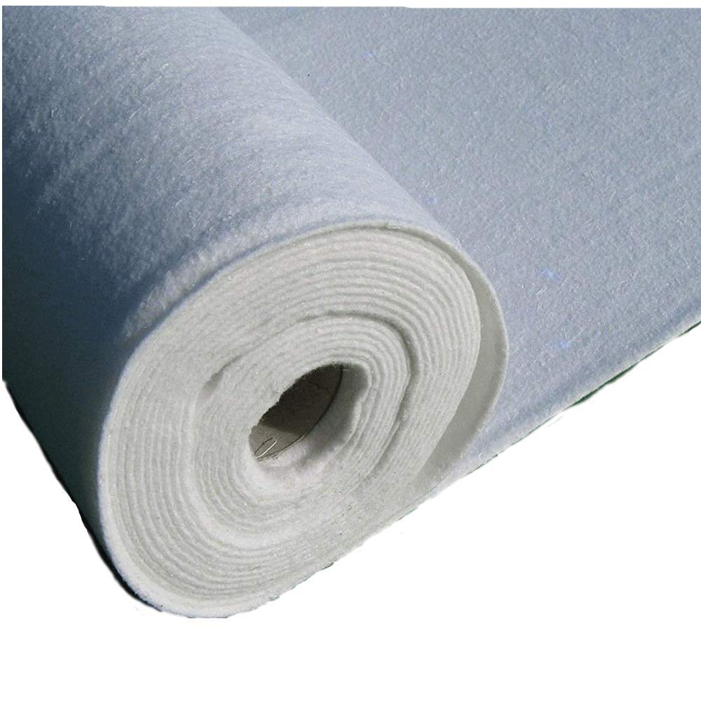 40 m² PET Teichvlies Schutzvlies Folienschutz Weiß Premium Reißfest Profi Qualität 300g/m² Vlies Teich 2 m Breite x 20 m