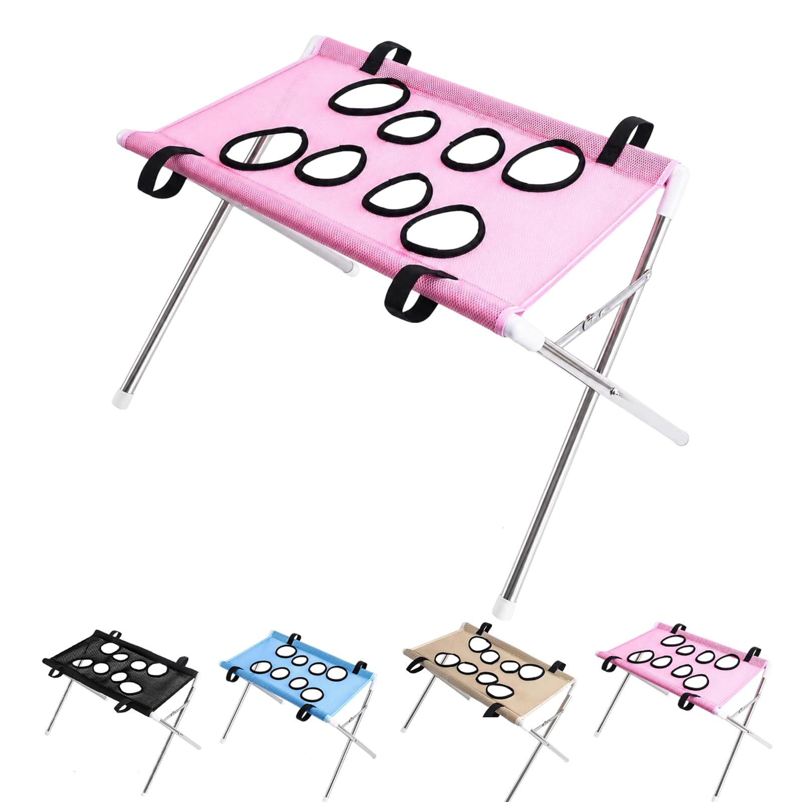 GYWZTJ Dog Bath Holder, Foldable Pet Bathing Stand with 8 Leg Openings