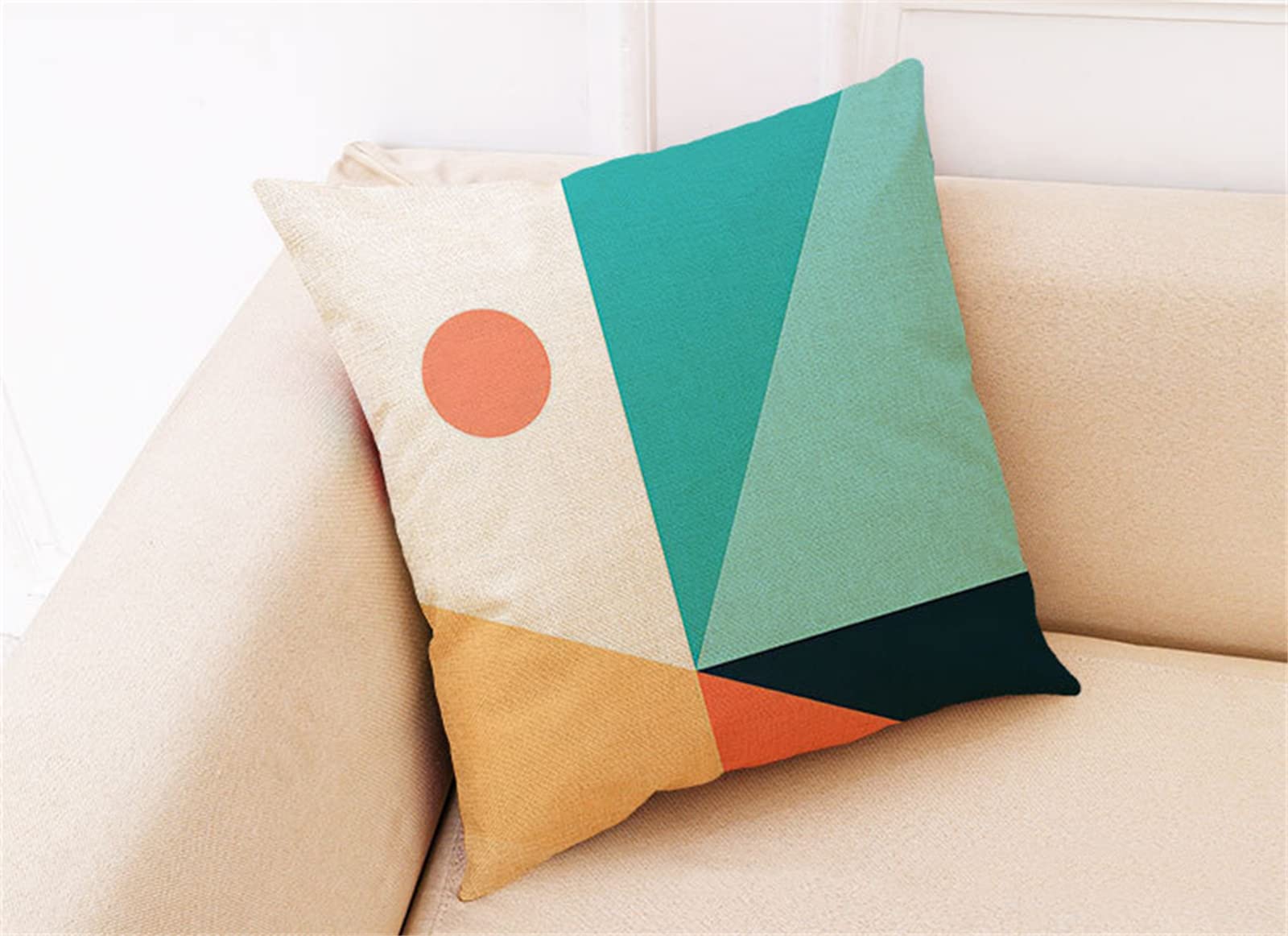 Set di 4 Federe per Cuscini Divano 40x40cm Moderne Fronte-Retro Decorazioni in Lino Federe per con Cerniera Invisibile Federa per Soggiorno Sedia Auto Decorazione Domestica Lattice lascia il camion