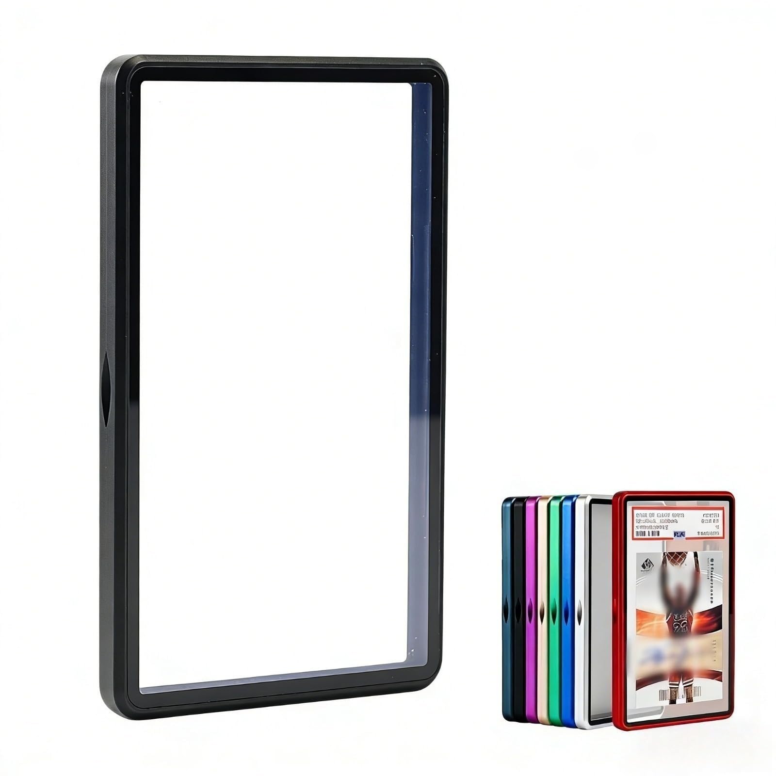 Premium Graded Trading Card Protector - 35pt BGS Slab Bumper Guard,UV & Scratch Resistant & Magnetic Closure | Aluminum Frame Slab Card Holder for Sports & Gaming (Black)