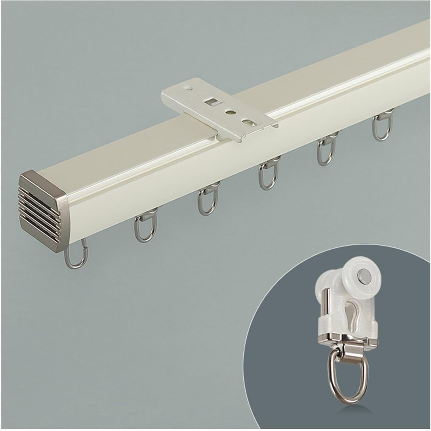 Aluminum Alloy Curtain Track, Room Divider Silent Curtain Rail, Ceiling