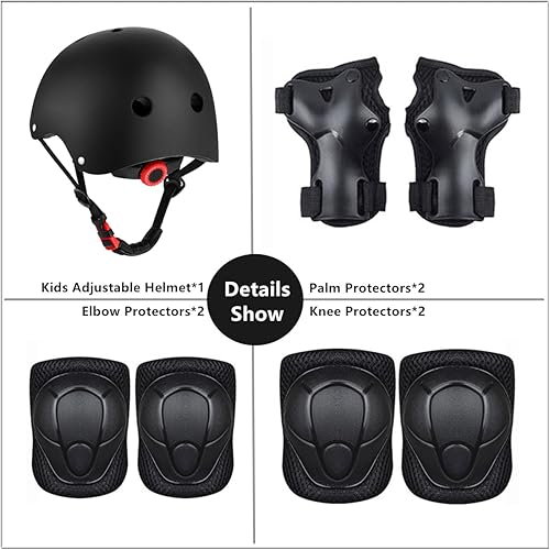 Miniatura 2 de Casco de bicicleta para niños de edades 2-14, casco de seguridad ajustable para niños pequeños con juego de equipo de protección, cascos para