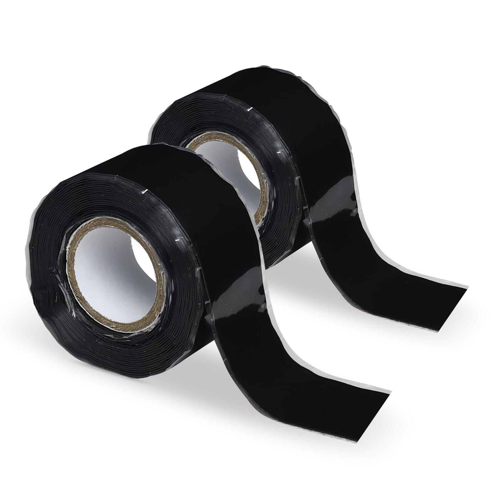 6m x 25mm Cinta Silicona Autofusión, Cinta Aislante de Silicona Impermeable Autoadhesiva Cinta de Reparación Cinta de Selladora para Cables, Tuberías, Fugas de Tuberías de Agua 3 M/Rollo Negro