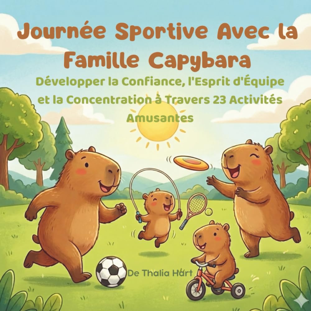 Journée Sportive Avec la Famille Capybara: Développer la Confiance, l'Esprit d'Équipe et la Concentration à Travers 23 Activités Amusantes