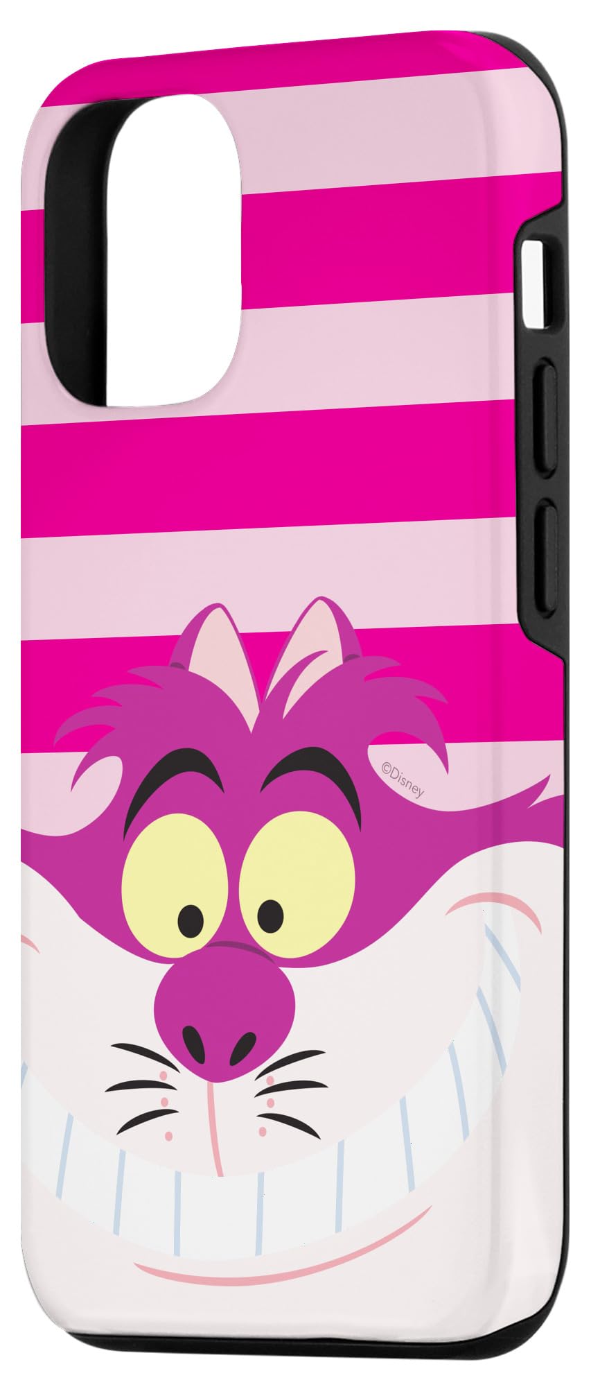 Custodia per iPhone 12/12 Pro Disney Alice nel Paese delle Meraviglie Stregatto Rosa Strisce
