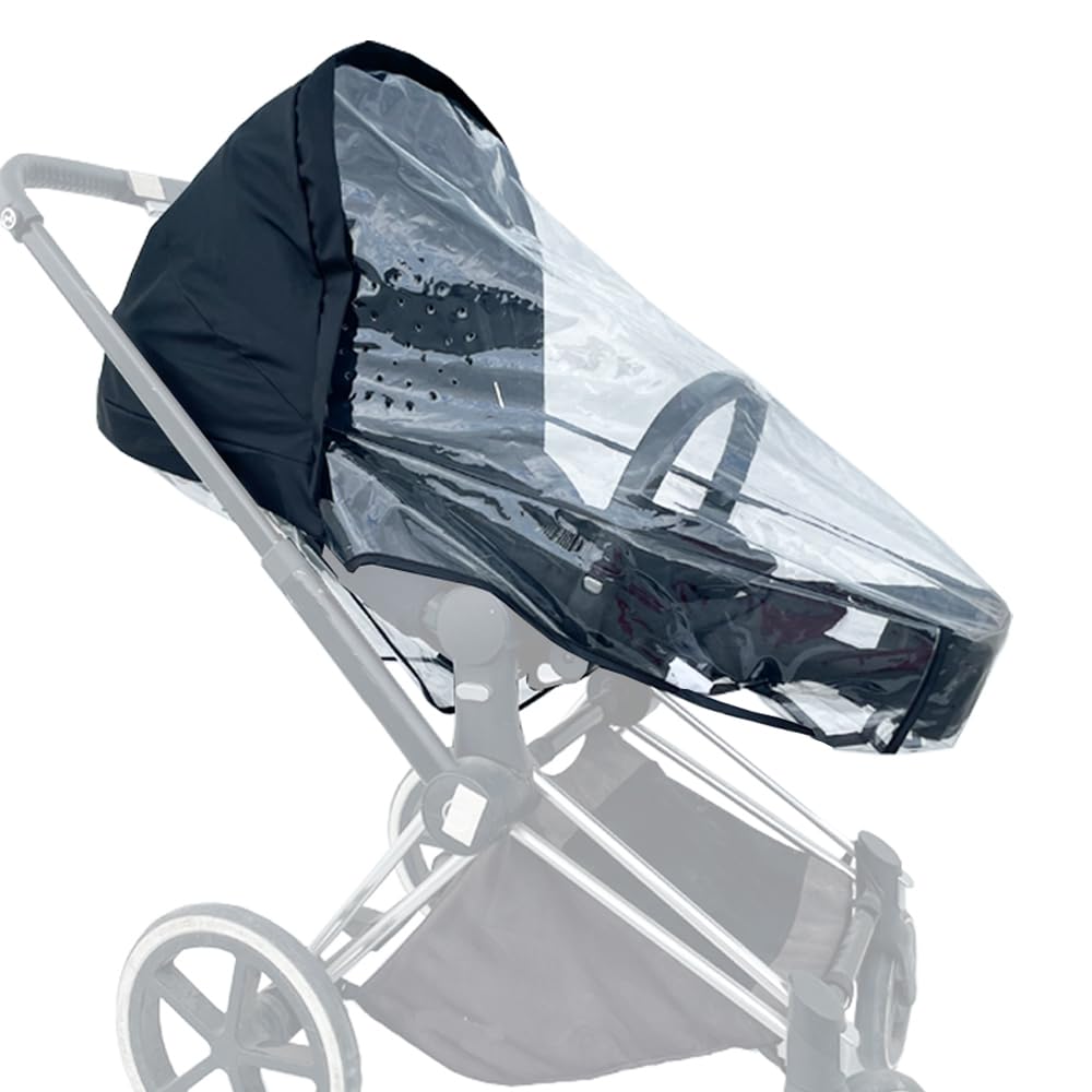 Copertura Antipioggia Per Passeggino Gemelli In PVC – Impermeabile E Trasparente – Due Misure 76x42 E 94x45 Cm - 2