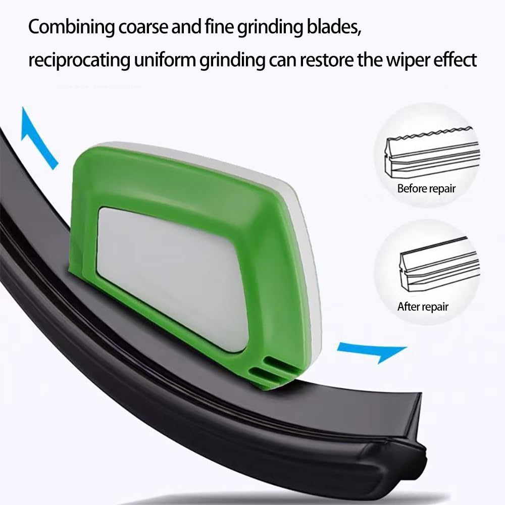 2 Pezzi Strumenti di Riparazione per Tergicristalli, Strumento di Riparazione per Spazzole Tergicristallo con Spugna, Taglierina per Tergicristalli per Auto
