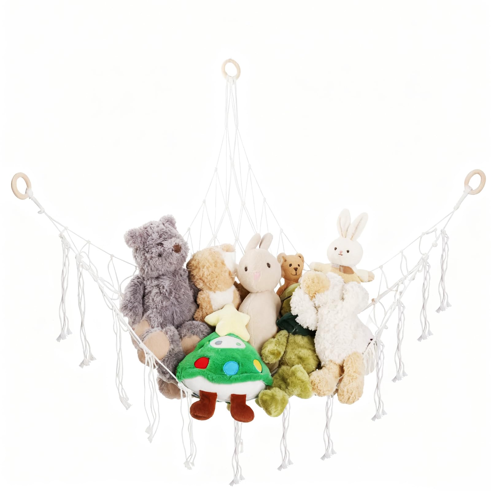 Hamac de rangement pour jouets grand filet en maille suspendu chambre à coucher