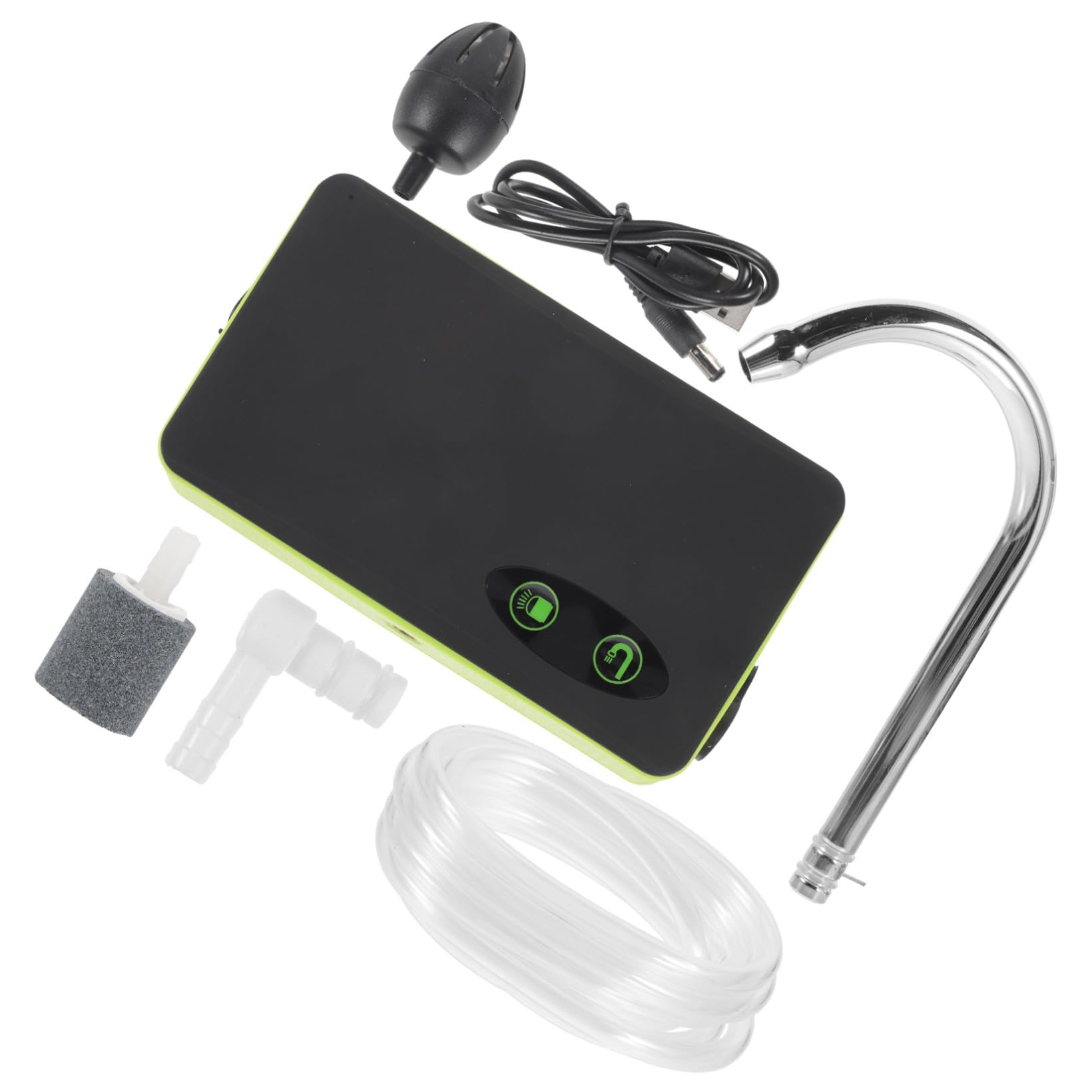 DOITOOL Pompa di Ossigeno Portatile Tre in uno Verde Ricarica a Induzione Assorbitore d'Acqua per Pesca e Aeratore per Acquari Pompa per Ossigenazione Esterna per Pesca e Giardinaggio