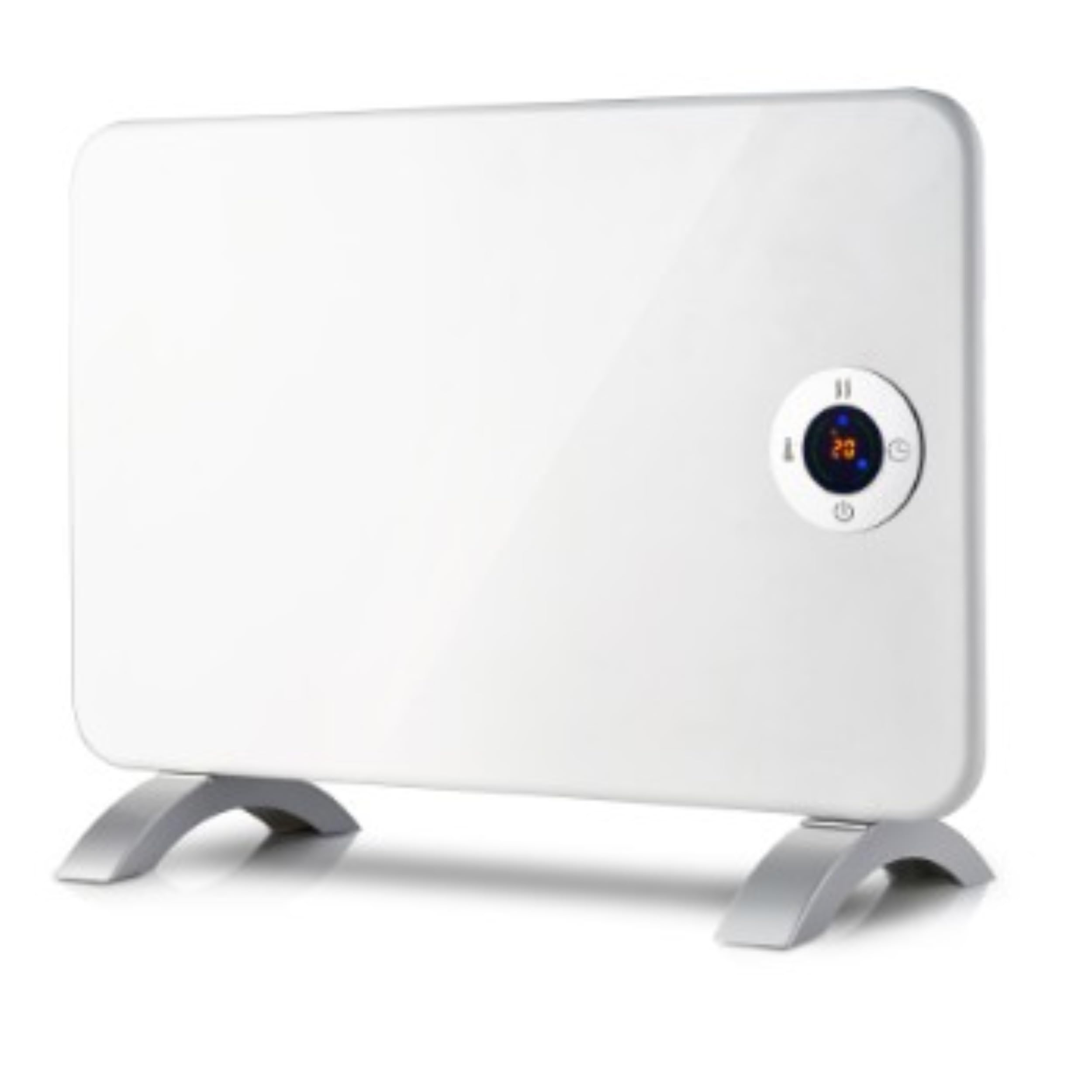 HOME It Grzejnik elektryczny WLAN 1000 W, grzejnik ścienny lub stojący z cyfrowym termostatem i wyświetlaczem LED, programowalny przez aplikację, IP24