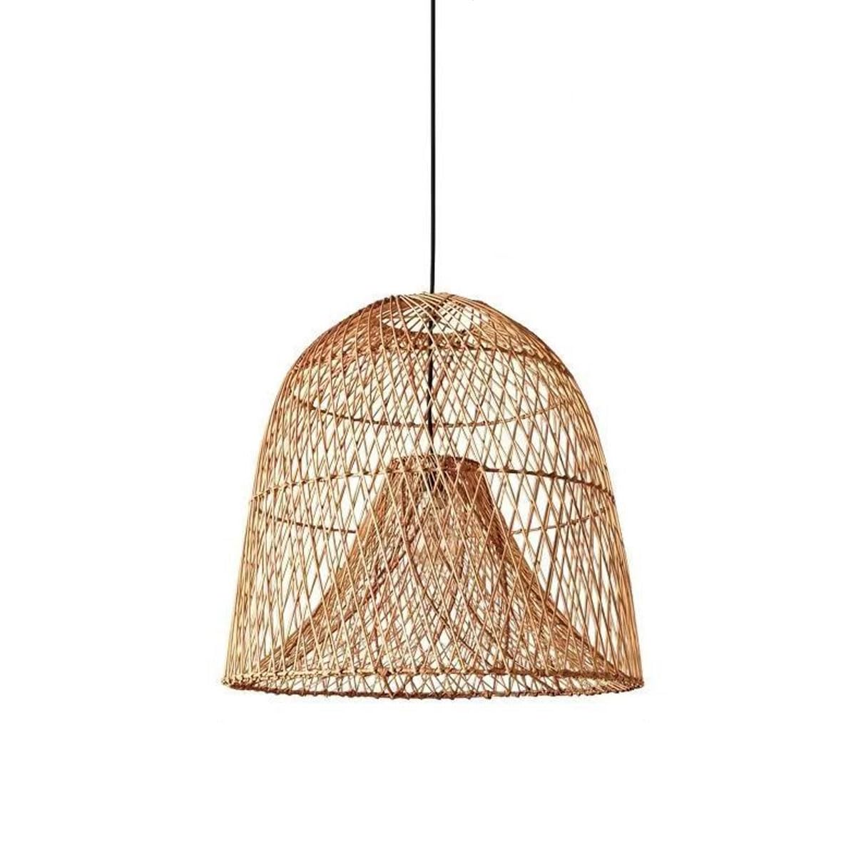 Wisząca lampa do wnętrz w stylu nordyckim z kloszem z rattanu, lampa wisząca z plecionym rattanem, dekoracyjny żyrandol, odpowiedni do sypialni i salonów