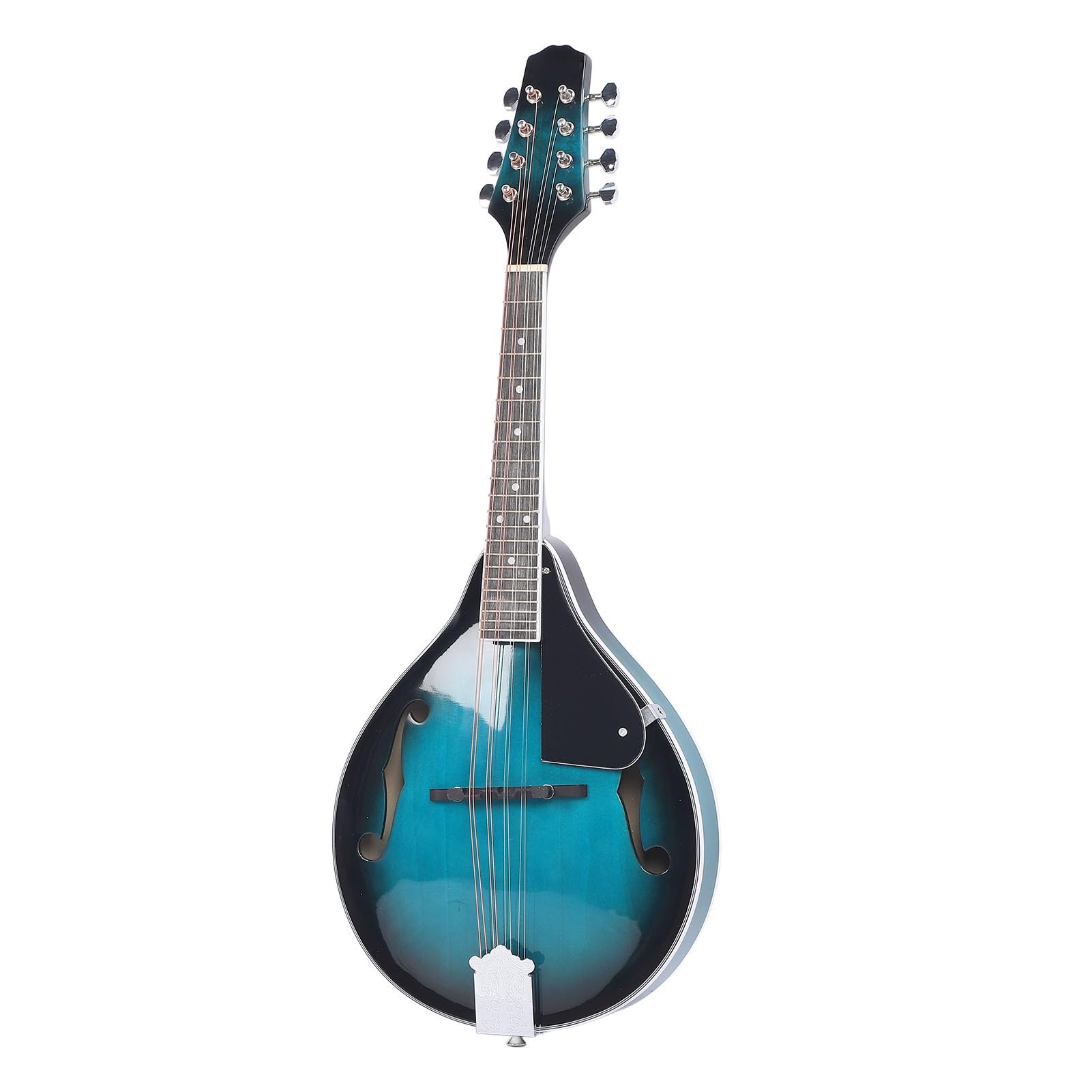 Zestaw Instrumentu Baswood Mandolin, 8 -ciągów Muzyczny Stone Green dla Dorosłych Nastolatków Początkujący, Akustyczne Mahoniowe Drewno z Tunerem Koncertowe Pasy na ramię