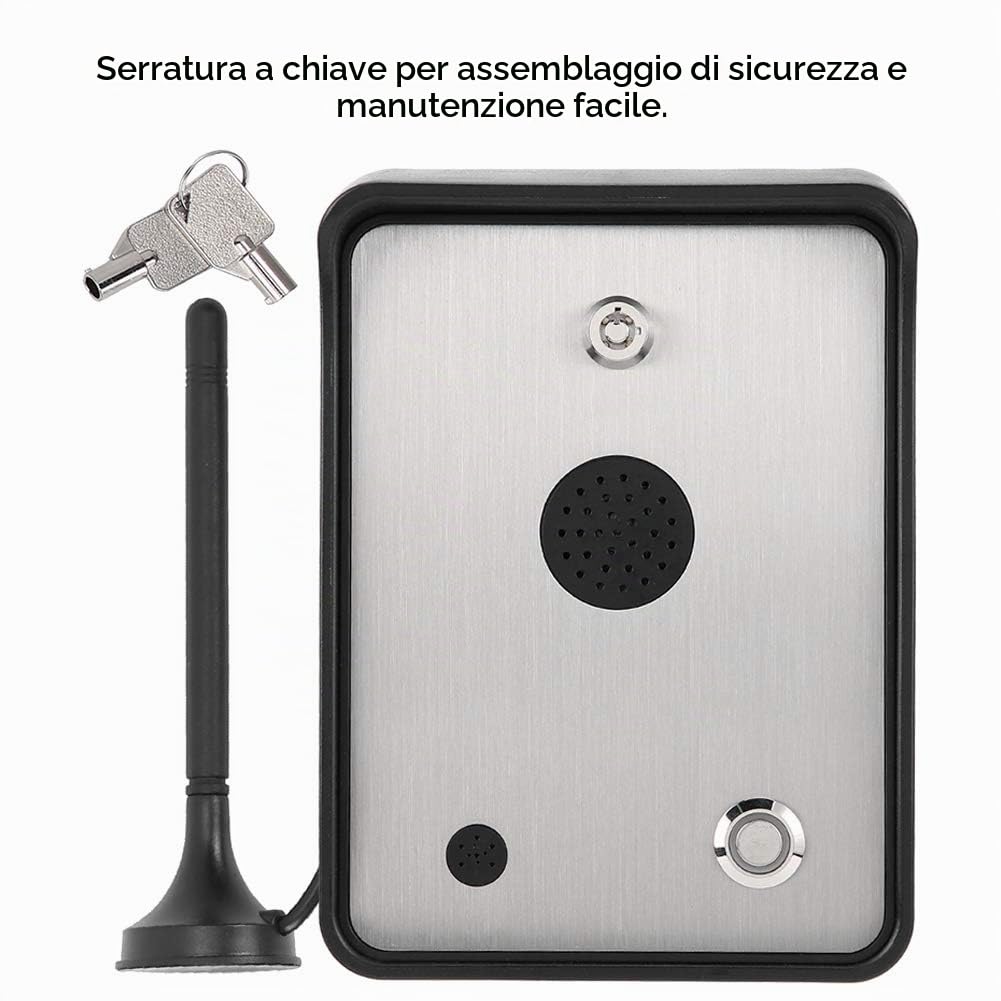 Tosuny Controller di Accesso Apri, citofono Audio gsm con Doppio Allarme, Controller di Accesso Antipioggia per Porta e cancello di Una casa.