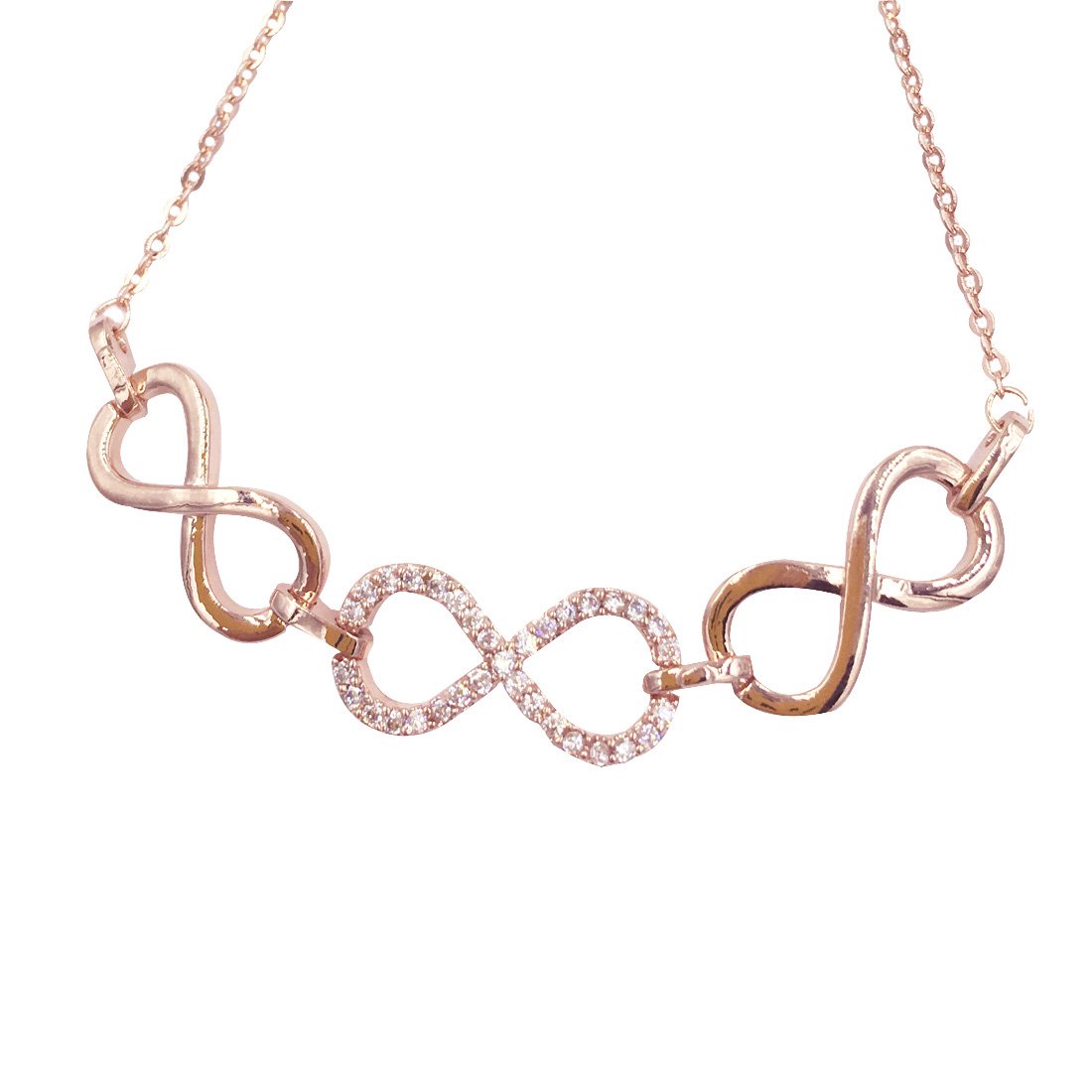 Ficccy 18k Rose Gold Plated Infinite Bracelet Love Bracelet Simple Infinite Bracelet For Special Day