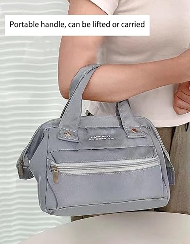 Miniatura 4 de Generic Bolsa de almuerzo reutilizable azul del paño de Oxford de los hombresde las mujeres con alto rendimiento del aislamiento