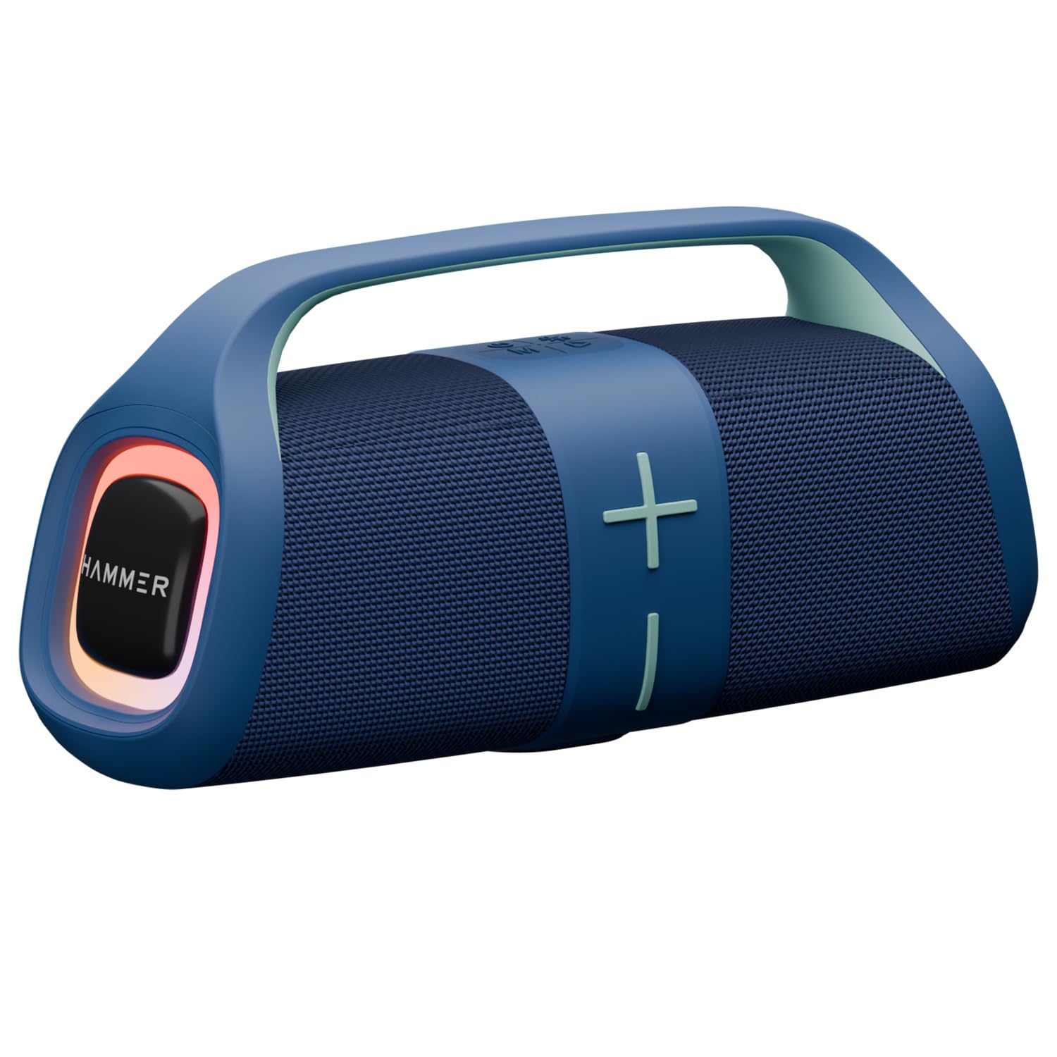 HAMMER Boom 30W Bluetooth Speaker with RGB Lights, Dual Passive Radiators, TWS Function, Type-C Charging, Multi-Connectivity (AUX/USB/TF/Bluetooth), Built-in Mic, Upto 30H Playtime, Carry Handle Blue-image-23