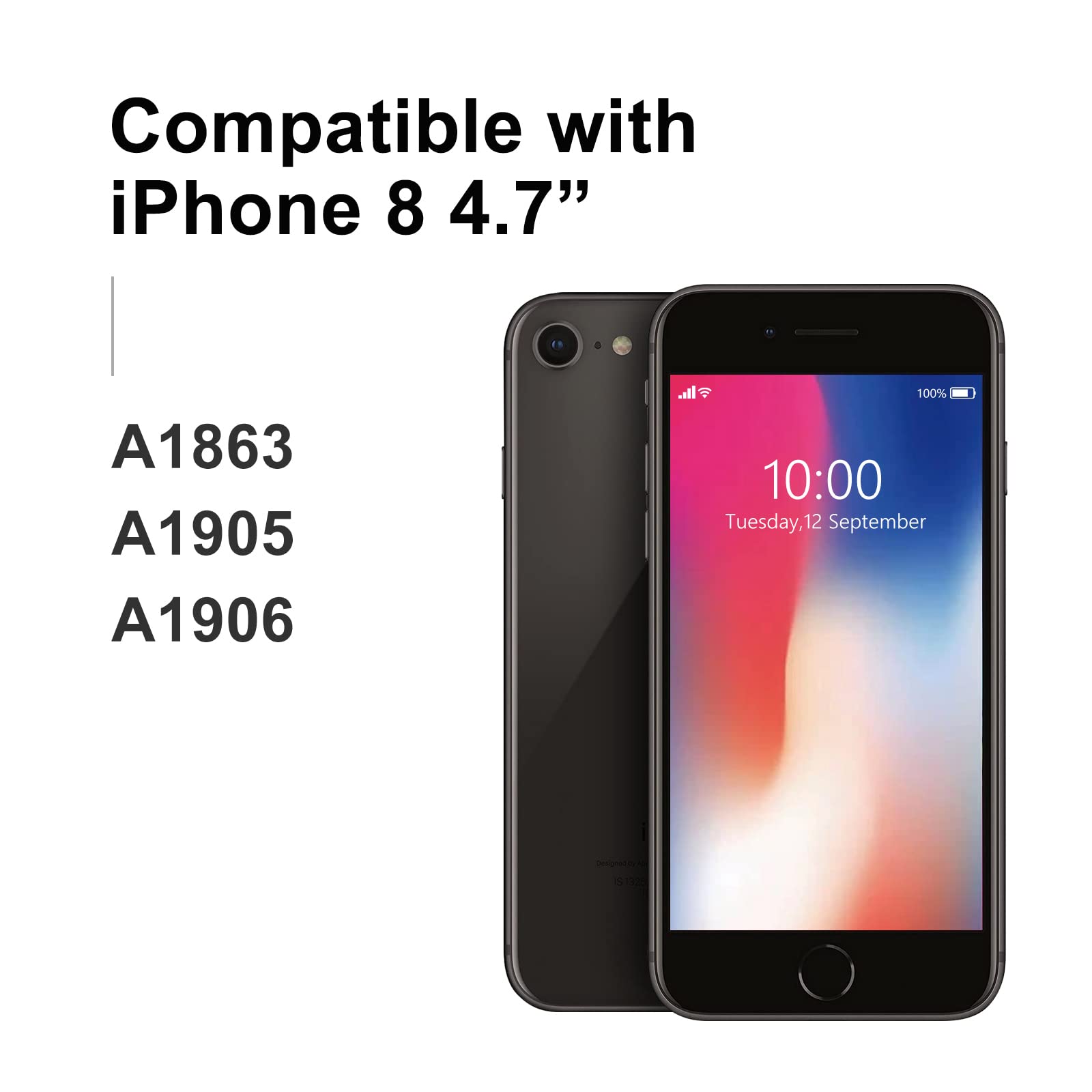 Display Di Ricambio Per IPhone 8 - Schermo LCD Con Tasto Home, Sensori E Altoparlante, Kit Montaggio