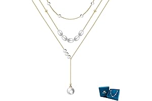 Layered Necklaces for Women, 14K Dainty layered necklace rose gold Necklace