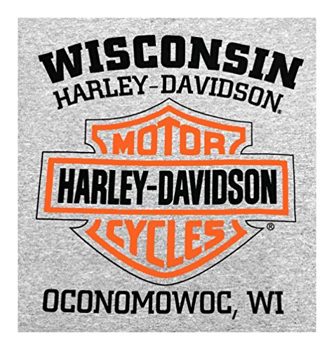 Harley-Davidson Mens Bar & Shield Long Sleeve Crew Neck Fleece Sweatshirt, Black2