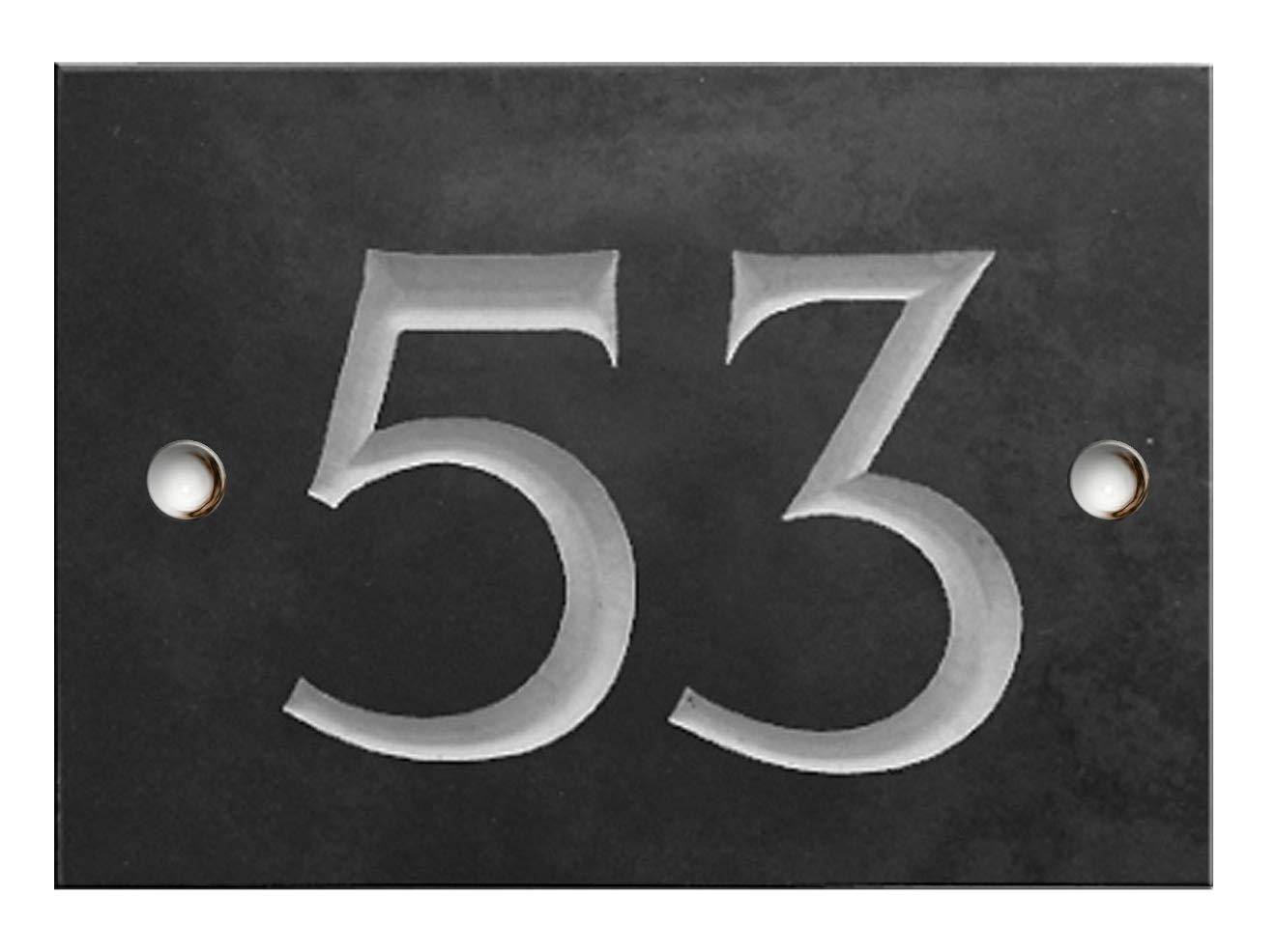 Engraved Slate House Number Sign - 1 to 99 (Select Your Number here) - Number 53 (Same Day Dispatch by 1st Class Post!!!)