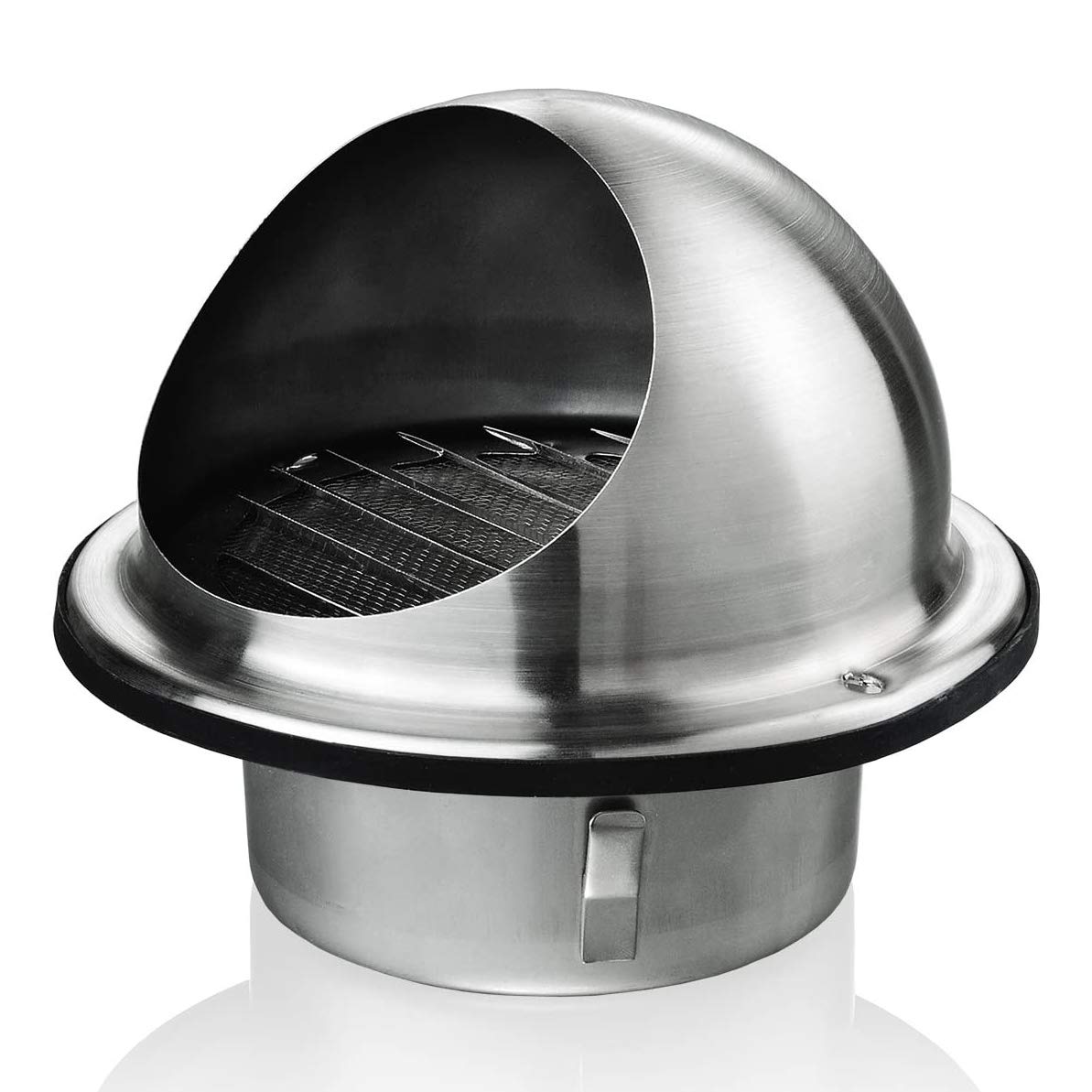 Grille de Protection météo en Acier Inoxydable avec moustiquaire Grille d'évacuation Air Entrant Air évacué Grille Ventilation Surpression Grille d'aspiration,100mm