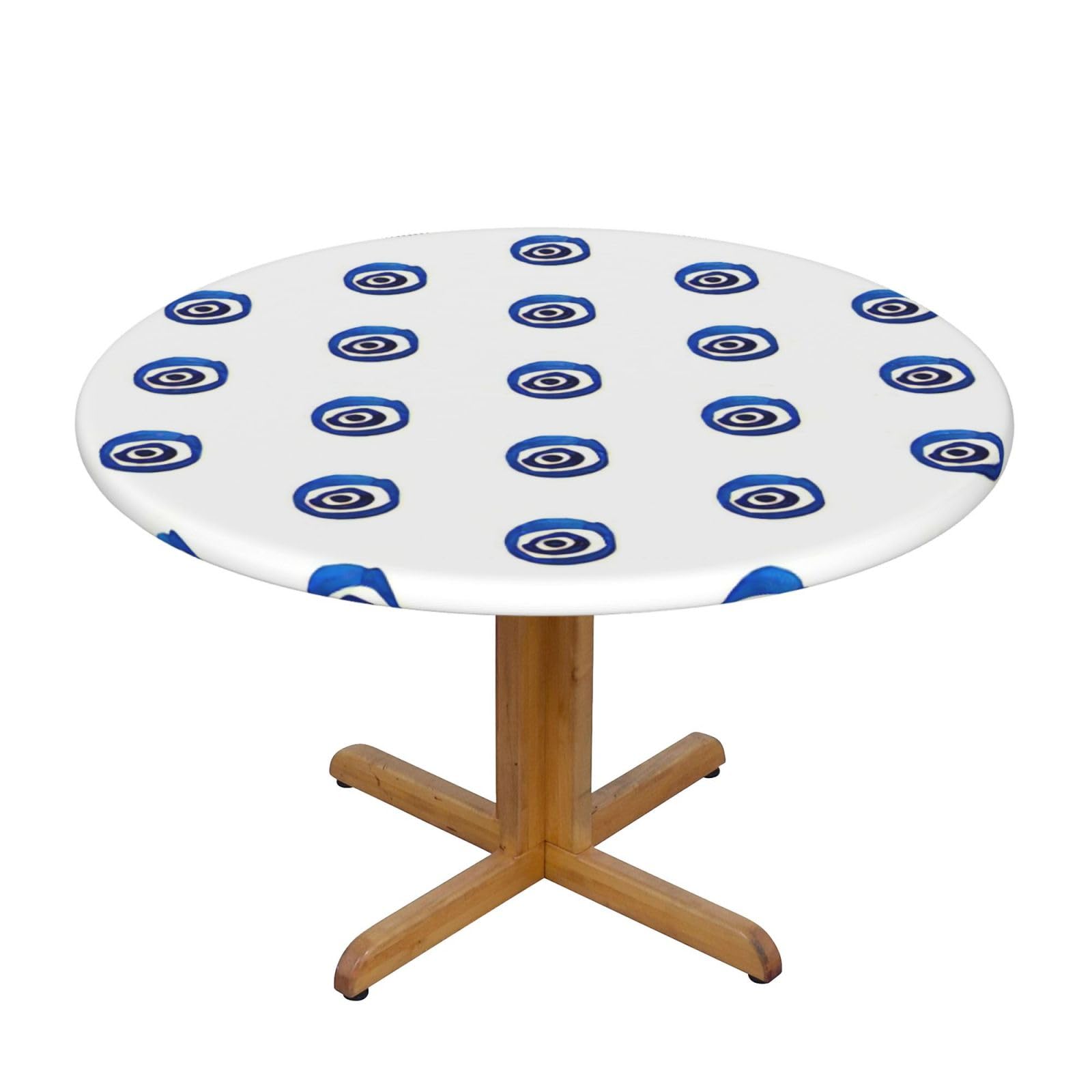 Nappe ronde imprimée mauvais yeux pour fête de mariage et réception