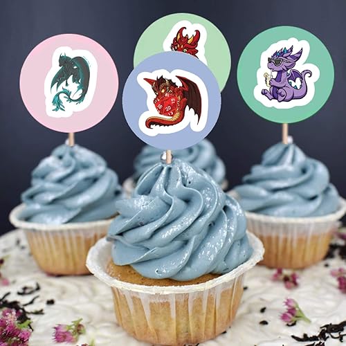 Miniatura 6 de Calcomanías de dragones 500 unidades 8 rollos de calcomanías de dibujos animados coloridos autoadhesivos para niños niñas niños suministros de