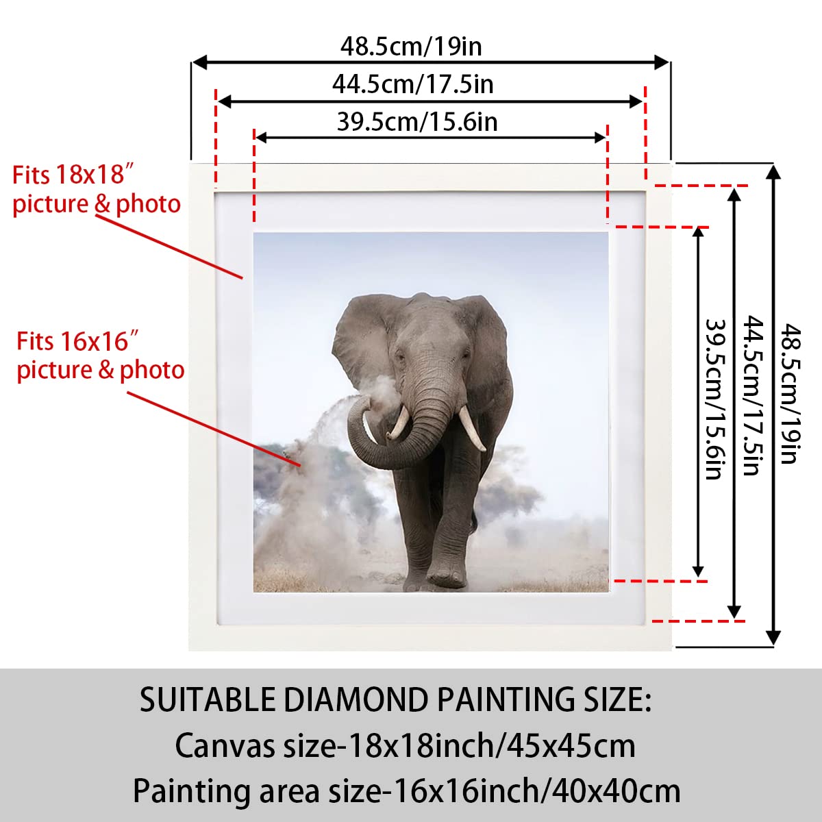 Amazon.com - WOFFMX 16x16 Diamond Painting Picture Frames 18x18