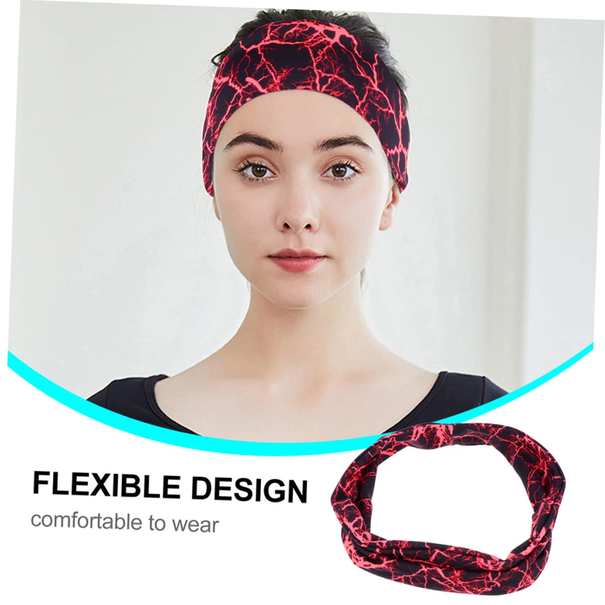 Toyvian Cintura Antitraspirante Fitness Elastico Gruppo Musicale Fascia Per Ragazzi Sudore Bande Fasce Per Per Da Donna Fascia Per La Testa Sportiva Spandex