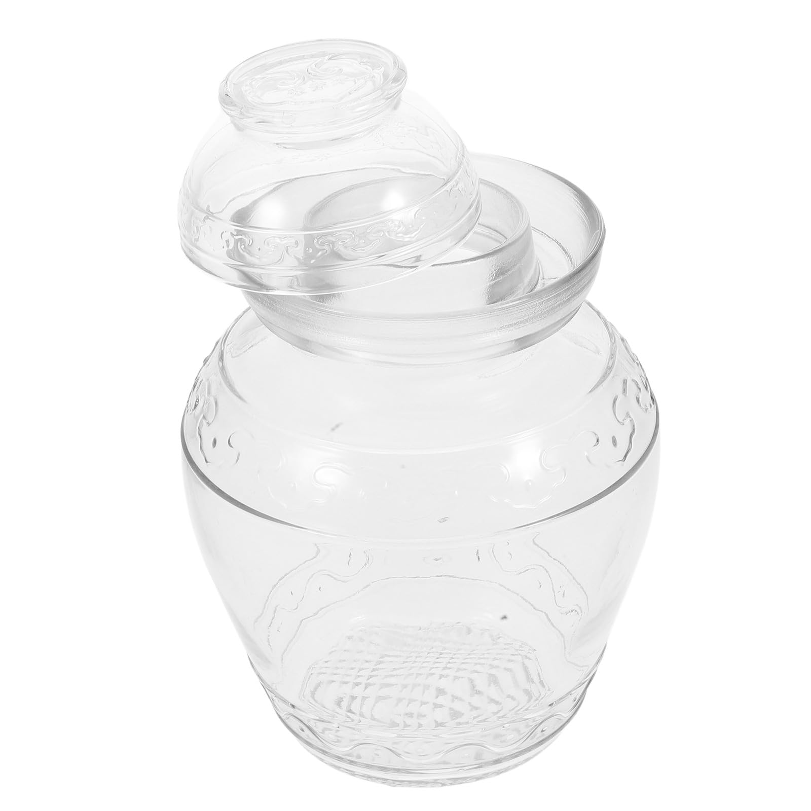Großes Glas-gärtopf mit Luftdichtem Verschluss Dickwandiges Lebensmittelechtes Glas für Gemüse und Kimchi Praktische Vorratsdose für Küche und Restaurantgebrauch