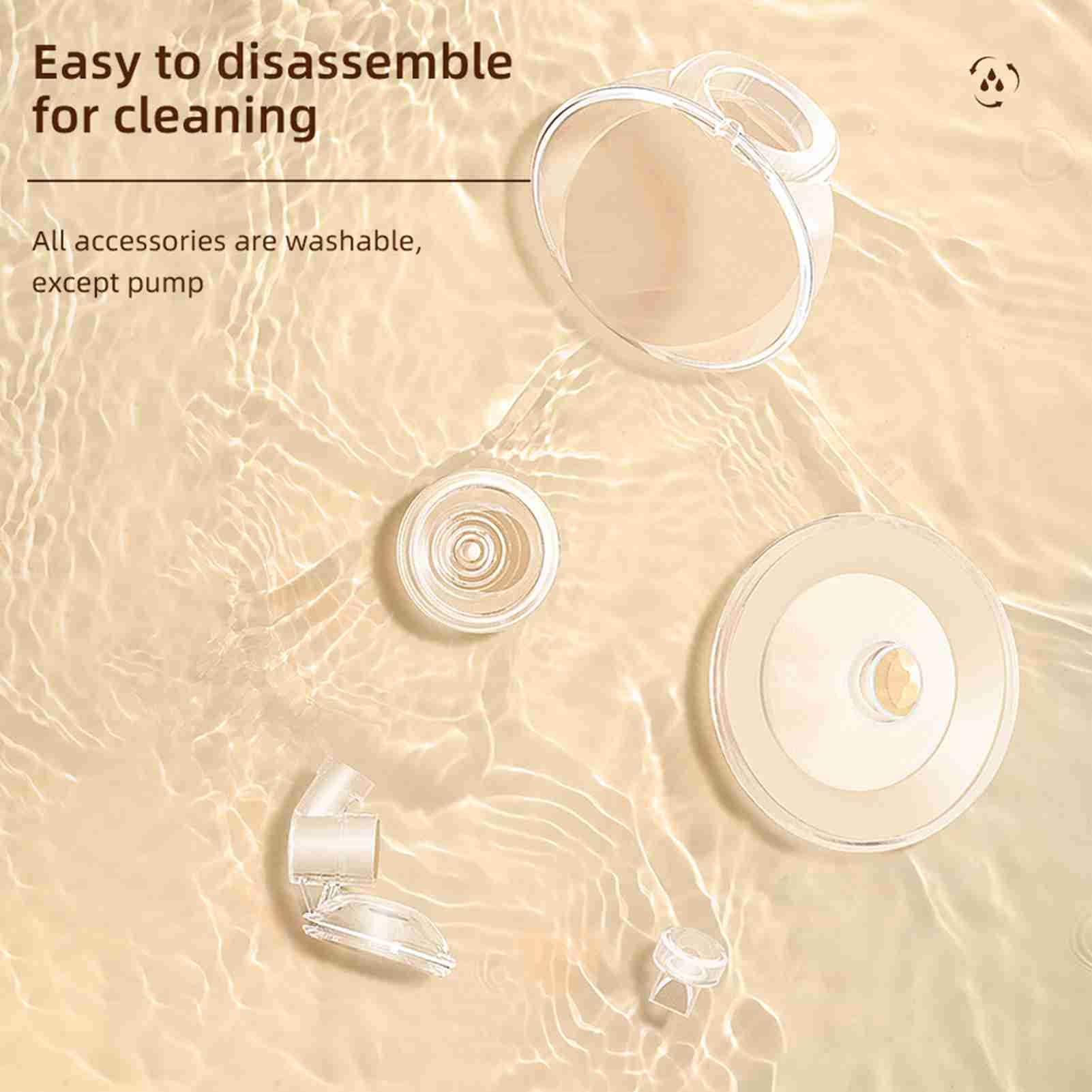 Luocute Tiralatte Indossabile, Tiralatte Elettrico a Mani Libere con 3 modalità 10 Livelli di Aspirazione, Display LED, Ricarica USB, per Mamme Che Allattano (1)