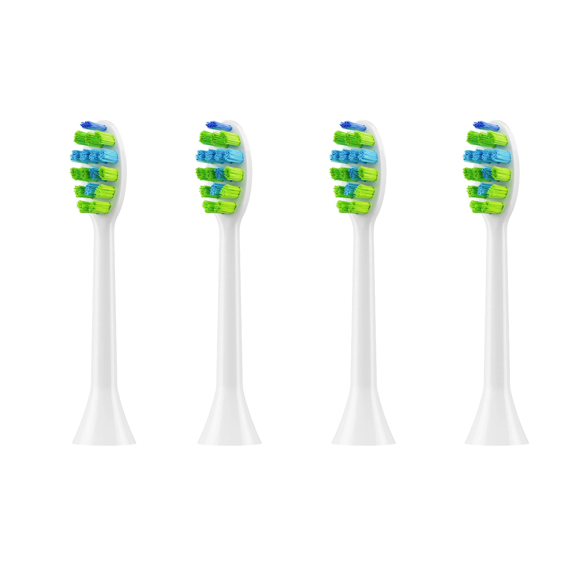 7AM2M AM100/AM105C/AM111 Sonic Electric Toothbrush Brush Heads x 4 for 7AM2M Electric Toothbrush ONLY (White)