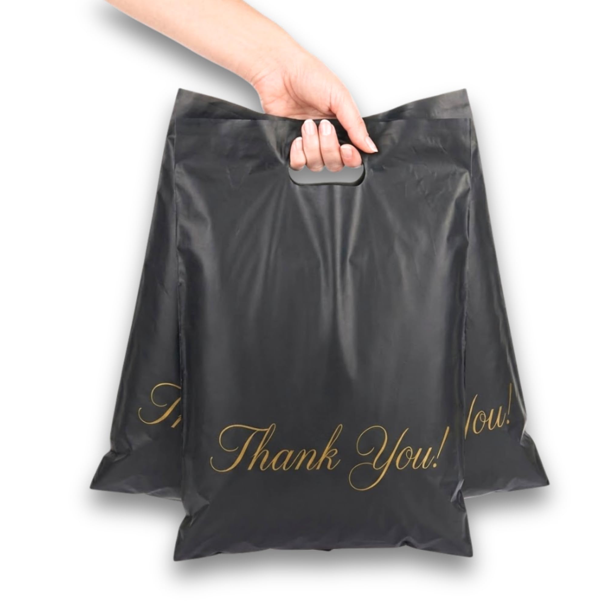 Black Poly Mailers with Handle 12x15, 50 Bolsas de Envío para Negocio, Mailers for Small Businesses, Shipping Supplies for Small Business Owners