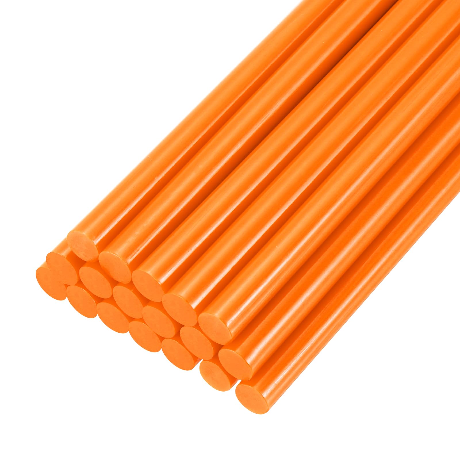 PATIKIL Hot Glue Sticks for Glue Gun, 20 Pcs Colored Hot Melt Adhesive Glue Sticks Bulk for DIY Projects Craft Art Decoration Home Repairs, Orange (200mm x 7mm)