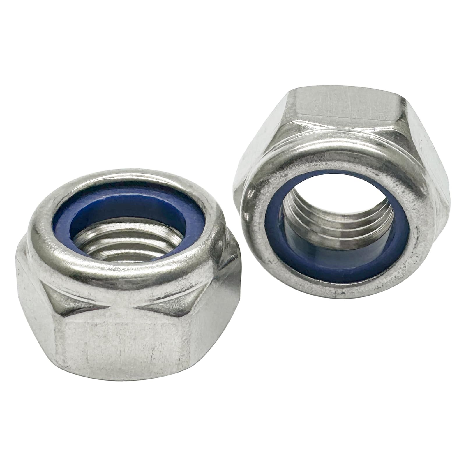 M12x1.5mm Fine Thread Hex Locknuts,Nylon Insert Hex Lock Nuts,304 Stainless Steel Lock Nuts,Metric Nylon Lock Nuts,Fine Thread Nylon Inserted Self Locking Nuts(5Pcs)