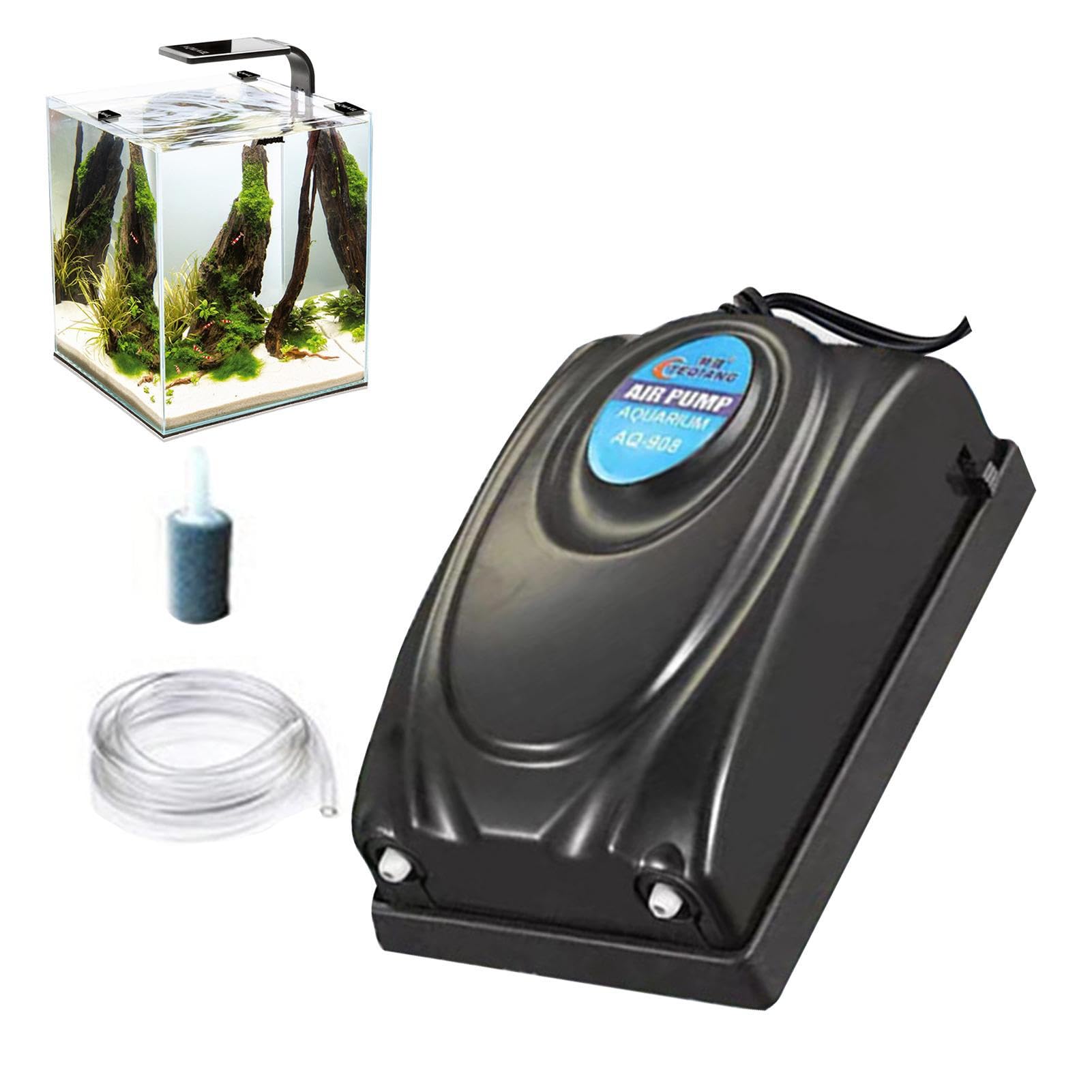 Amazon.co.jp: 一つ/2つ吐出口 小さい水槽エアーポンプ ミニ魚用