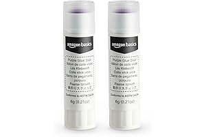 Amazon Basics Purple Glue Sticks: 12-Count Essential Adhesive for School and Office