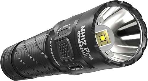 Miniatura 3 de Nitecore Linterna táctica MH12 Pro, 3300 lúmenes USB-C recargable de largo alcance compacto EDC luz de trabajo con funda adhesiva