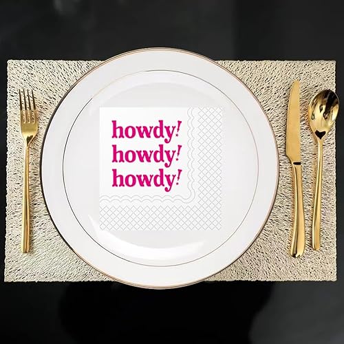 Miniatura 5 de SharkBliss Howdy Servilletas de cóctel, Howdy Howdy Howdy Servilletas de cóctel de papel para vaquera occidental disco Last Rodeo Nashville