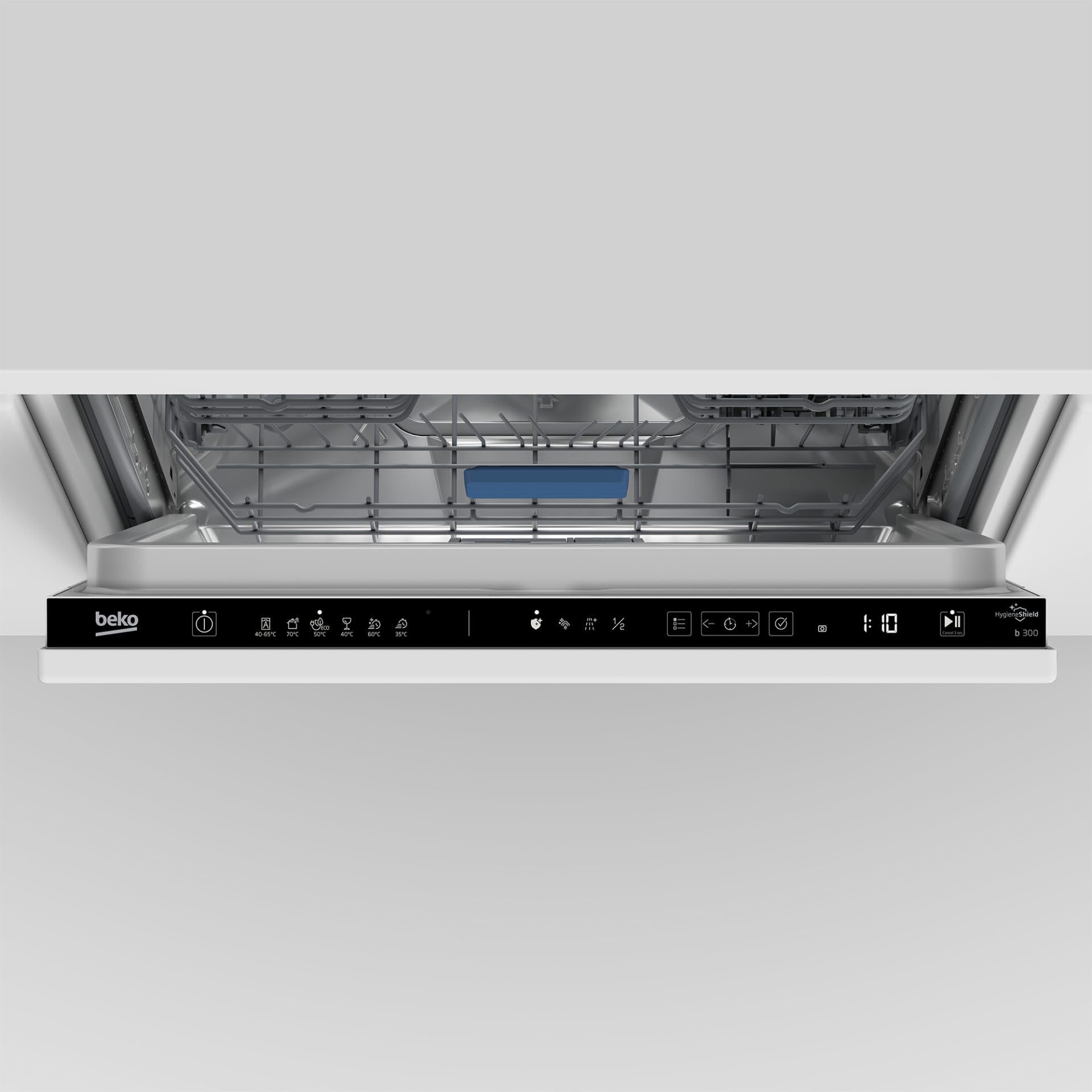 Beko b300 Lavastoviglie a Scomparsa Totale 60 cm, Classe D, 44dBA, 15 coperti, 6 programmi, Cerniere Sliding