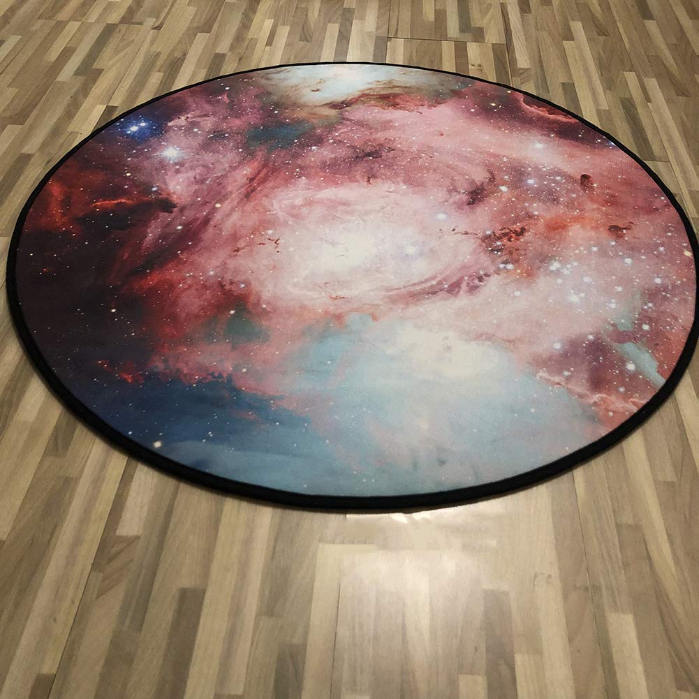 Okrągłe dywaniki, Universe Space Nebula Stars Starry Carpet Duża mata podłogowa do salonu, gabinetu, sypialni dla dzieci (mgławica Stars, średnica 120 cm)