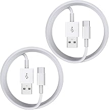 Soodyoow 2 Pezzi 2M 3A Cavo di ricarica USB-A a USB-C, Cavo di Alimentazione per Ricarica Rapida CarPlay di Tipo C, per Apple iPhone 16 15, iPad, Samsung Galaxy, Tablet, Bianco