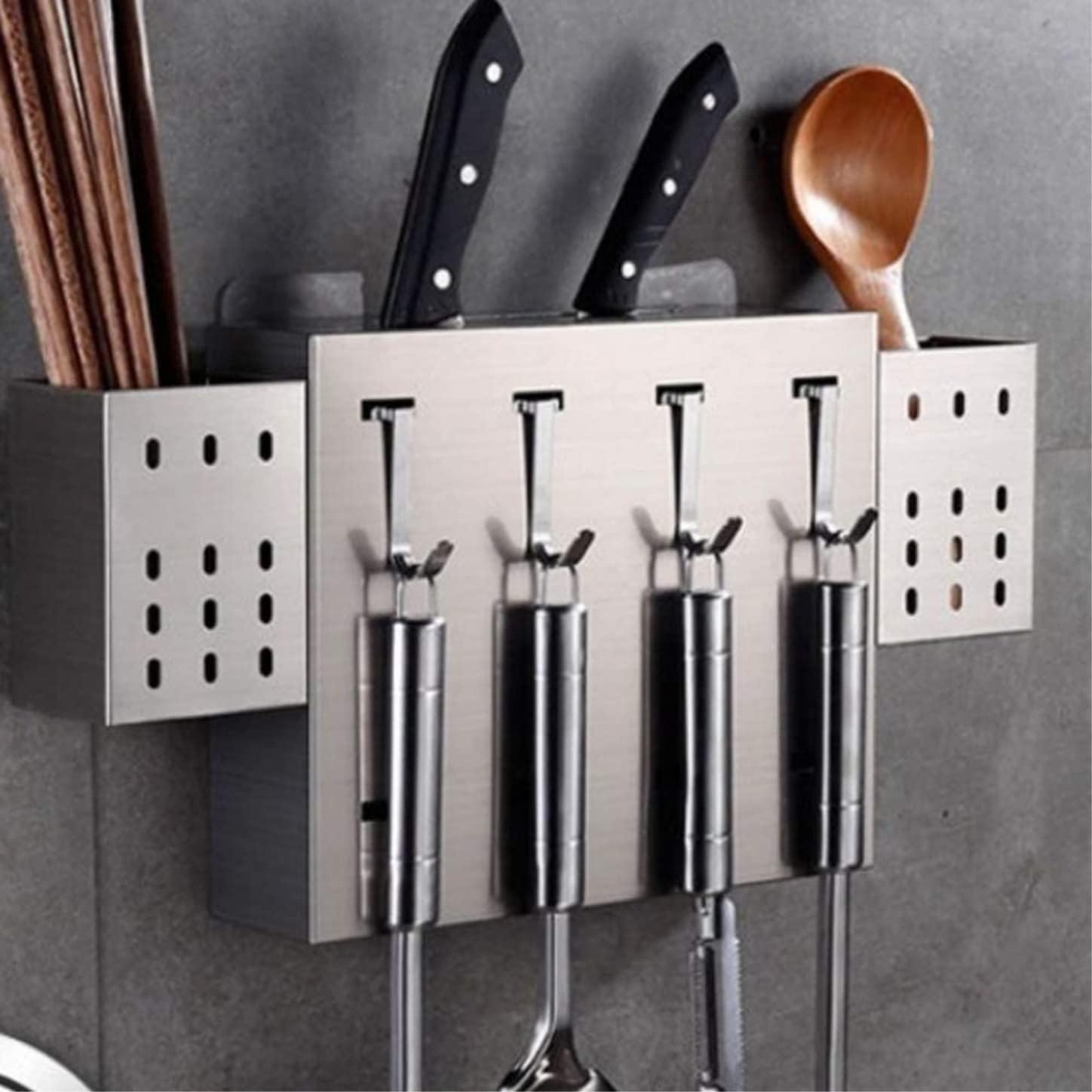 Knife Block Storage Stand Kitchen,Only Selling Cutter Holder,Utensils Chopsticks and Fork Rack Stainless Steel Accessories Tool