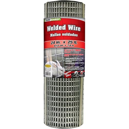 YARDGARD 309301A Fence, Height-24 Inches x Length-25 Ft, Color - Galvanized