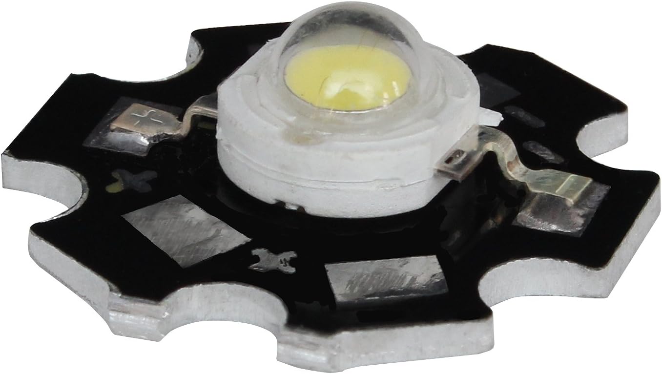 5個入り Power Led 1w ヒートシンク付き 白色