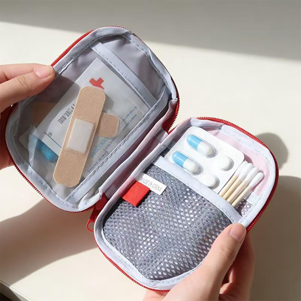 4 Piezas Botiquín de Primeros Auxilios, Mini Bolsa Médica Vacía, Botiquínes de Viaje Portátil para Situaciones de Emergencia en el Hogar, Oficina, Viajes