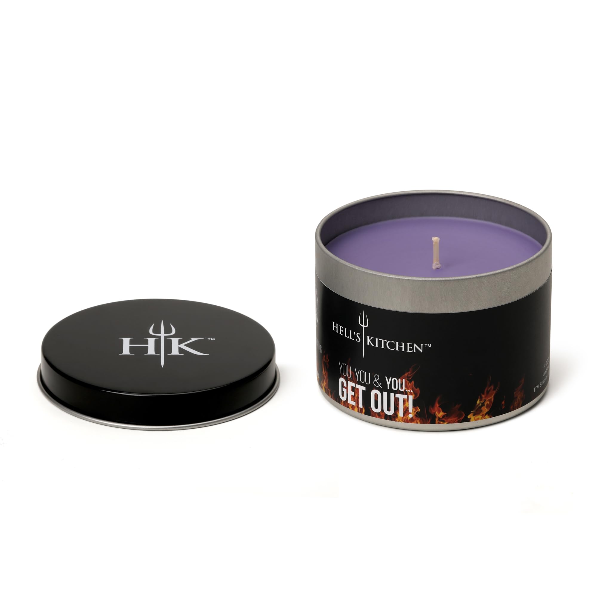 Hell’s Kitchen Scented Tin Candle – 180g Single Wick, 35 Hour Burn – Luxury Home Fragrance Candle, Natural Aroma, Gift Ready (Lavender & Lemongrass)